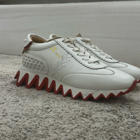 CHRISTIAN LOUBOUTIN Loubishark Donna Red Sole Runner Sneakers - Picture 8 of 10